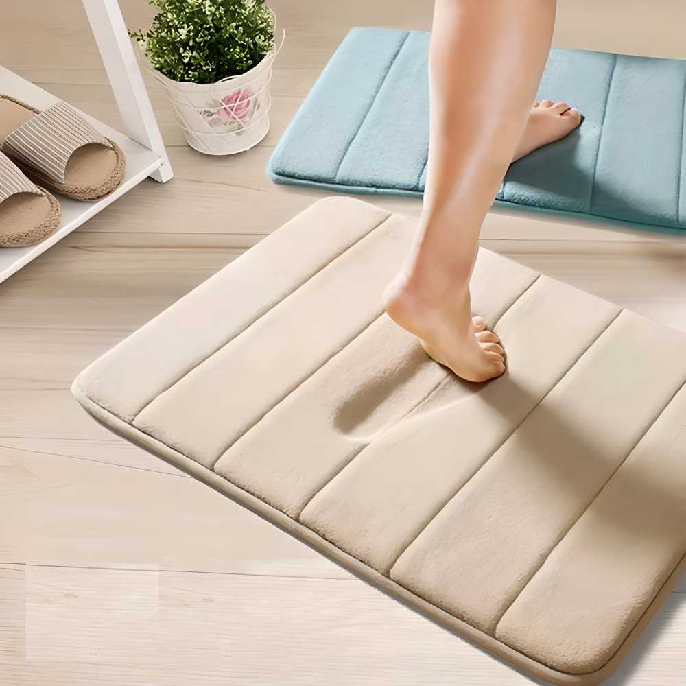 Water Absorbent Soft Memory Foam Bath Mat