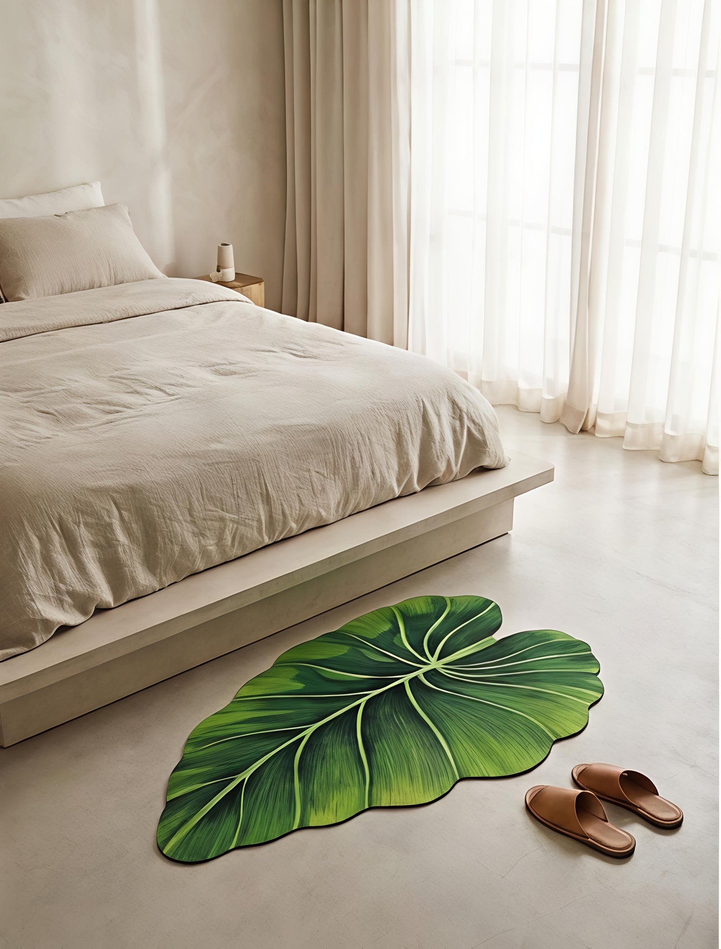 Leaf-Shaped Anti-Slip Bath Mat
